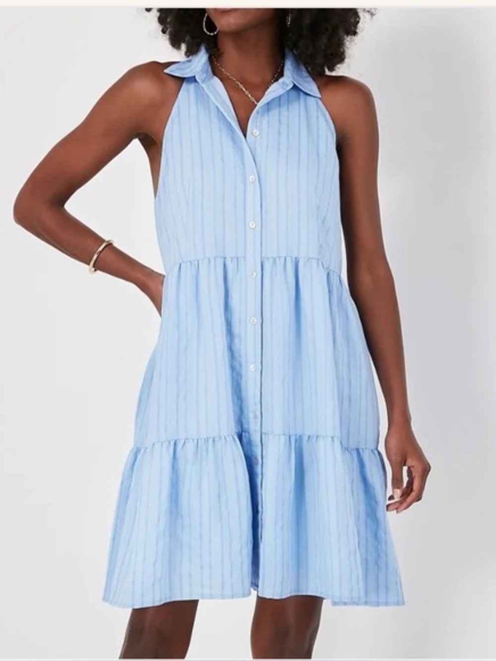 Pomander Place Tuckernuck Seersucker Sailor Dress - Picture 12 of 12